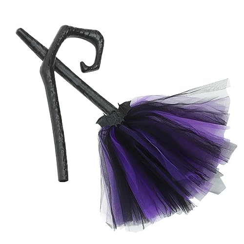 BESPORTBLE Halloween Hexenbesen Abnehmbarer Deko Besen für Hexen Cosplay Halloween Party Karneval und Kostümzubehör als Gruselige Verkleidung und Bühnenrequisite von BESPORTBLE