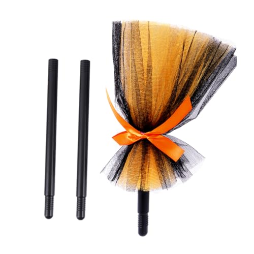 BESPORTBLE Halloween Hexenbesen Besen Prop für Kostüm Party Dekoration Stabil und Realistisch für Cosplay und Gruselige Feststimmung von BESPORTBLE