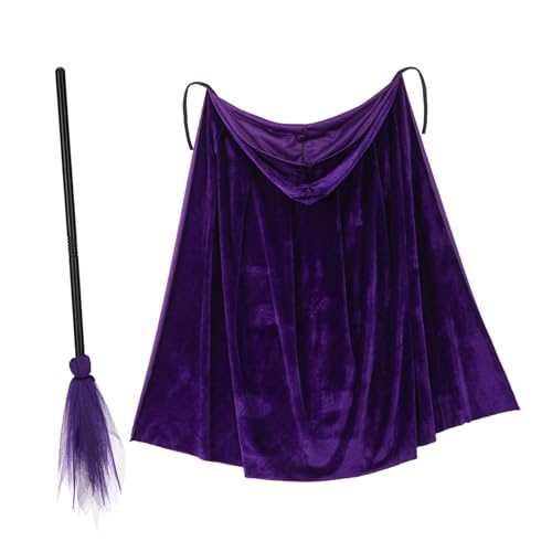 BESPORTBLE Halloween Hexenbesen Mit Langem Samtumhang Dekorative Kostüm Requisite Für Halloween Party Hexen Cosplay Und Kostüm Events BESPORTBLE Halloween Hexenbesen Mit Langem Samtumhang Dekorative Kostüm Requisite Für Halloween Party Hexen Cosplay Und Kostüm Events von BESPORTBLE