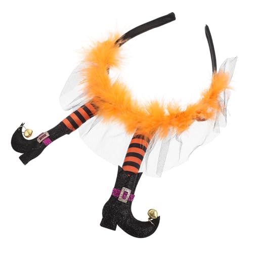 BESPORTBLE Halloween Hexenstiefel Stirnband Cosplay Kostüm Haarreif für Frauen Party Zubehör Orange BESPORTBLE Halloween Hexenstiefel Stirnband Cosplay Kostüm Haarreif für Frauen Party Zubehör Orange von BESPORTBLE