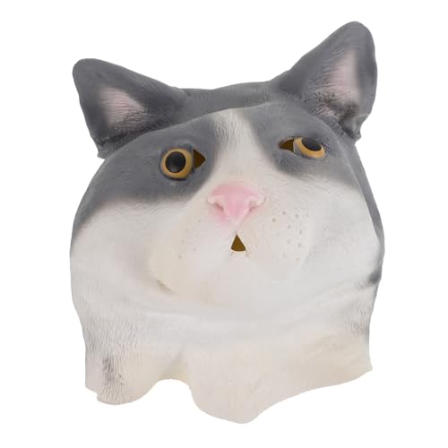 BESPORTBLE Halloween Katzenkopf für Erwachsene Realistische Tiermaske für Kostümpartys Cosplay und Halloween Veranstaltungen Bequeme Passform und Vielseitige Nutzung von BESPORTBLE