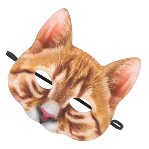 BESPORTBLE Halloween Katzenmaske Halbgesichtige Cosplay Masquerade Maske Unisex EVA Stoff Langlebig Karneval Kostüm Party Zubehör für Damen Herren von BESPORTBLE