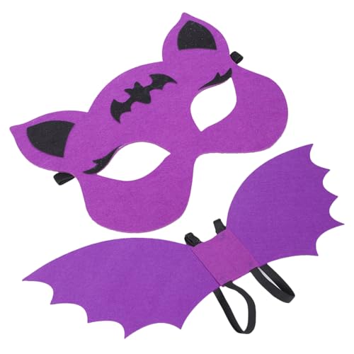 BESPORTBLE Halloween Kinderkostüm Fledermausflügel aus Atmungsaktivem Vliesstoff Leichte Fledermausmaske mit Flügeln Einfaches Anziehen für Mädchen Jahre für Party und Cosplay von BESPORTBLE
