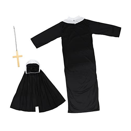 BESPORTBLE Halloween Kostüm Für Erwachsene Kreatives Nonnen Cosplay Outfit Für Partys Kostümstütze Für Halloween Feiern Und Karneval von BESPORTBLE