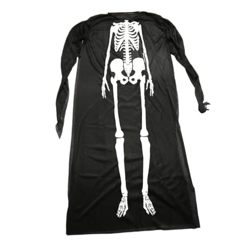 BESPORTBLE Halloween Kostüm Piratenschädel Geisterkleidung Für Erwachsene Cosplay Set Schwarz Schreckliches Cosplay Halloweenkostüm Für Fasching Und Halloween Partys von BESPORTBLE