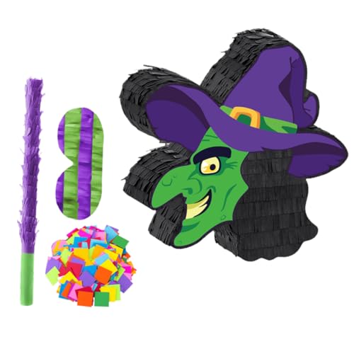 BESPORTBLE Halloween Hexen Piñata Mit Konfetti Und Augenbinde Dekoratives Party Spiel Zubehör Aus Papier Für Feiern Inklusive Schläger Und Blindenband Für Lustige Aktivitäten BESPORTBLE Halloween Hexen Piñata Mit Konfetti Und Augenbinde Dekoratives Party Spiel Zubehör Aus Papier Für Feiern Inklusive Schläger Und Blindenband Für Lustige Aktivitäten von BESPORTBLE