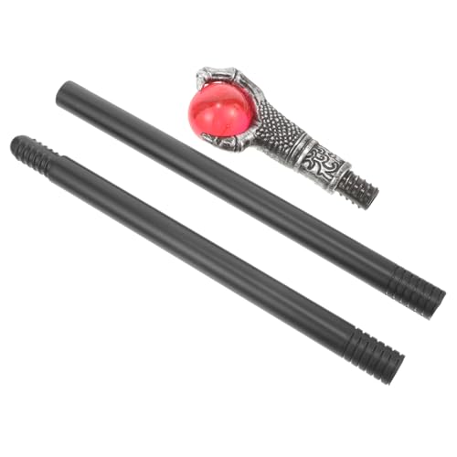 BESPORTBLE Halloween-Spazierstock Cosplay Gehstock Requisite Halloween-Gehstock-Requisite Cosplay Zauberstab Requisit Rohrstütze Halloween Cane Plastik rot von BESPORTBLE
