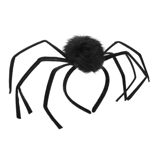 BESPORTBLE Halloween Spinnen Haarreif aus Veloursstoff Gruseliger Halloween Kostüm Stirnband Bequemes Party Accessoire Vielseitig für Fotoshootings und Mottopartys Schwarz Unisex von BESPORTBLE
