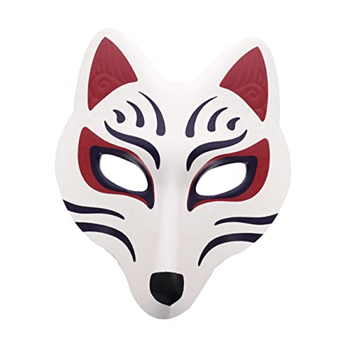 BESPORTBLE Halloween Tiermaske Japanische Anime Fox Cosplay Maske für Partys Halloween und Kostüm Events Bequem Elegant und von BESPORTBLE