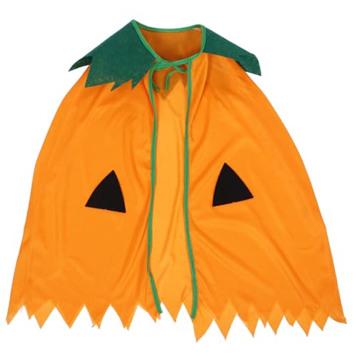 BESPORTBLE Halloween Umhang Kostüm Dekoration Pumpkin Cape für Halloween Cosplay Einheitsgröße Vielseitig für Rollenspiele und Strapazierfähigem Vliesstoff Gefertigt Sorgt für Geheimnisvolle von BESPORTBLE