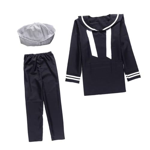 BESPORTBLE Halloween Uniform Herren Kostüm Set Matrosenanzug Cosplay für Bühne und Party Blau Einheitsgröße Polyester Einfach Anzuziehen für Erwachsene Männer BESPORTBLE Halloween Uniform Herren Kostüm Set Matrosenanzug Cosplay für Bühne und Party Blau Einheitsgröße Polyester Einfach Anzuziehen für Erwachsene Männer von BESPORTBLE