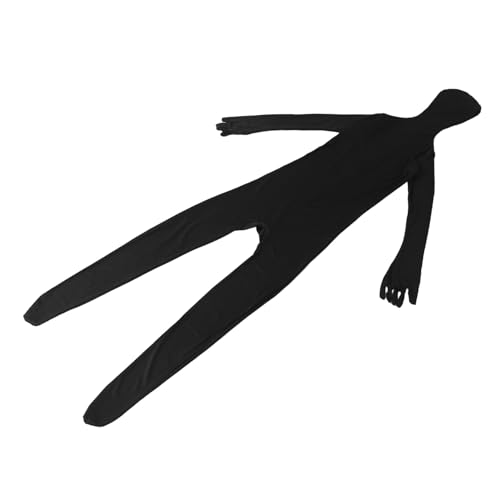 BESPORTBLE Halloween Unsichtbarer Bodysuit für Erwachsene Elastischer Schwarzer Ninja Ganzkörperanzug aus Atmungsaktivem Spandex für Party Bühne und Cosplay von BESPORTBLE