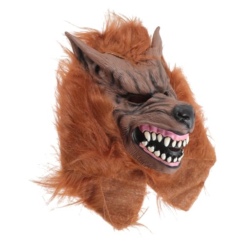 BESPORTBLE Halloween Wolf Gruselige Verkleidung für Erwachsene Kostüm Accessoire für Halloween Partys und Cosplay Realistisches Design mit Langem Haar Langlebig und Unvergesslich von BESPORTBLE