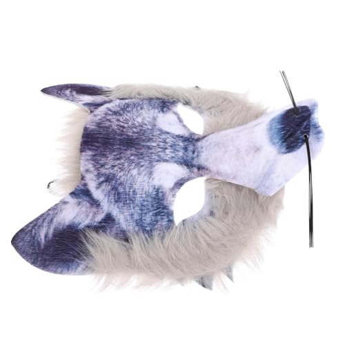 BESPORTBLE Halloween-Wolfsmaske, kreative Halbgesichtsmaske für Kostümpartys, Cosplay und Halloween-Dekoration, weiche Vlies-Party-Requisite BESPORTBLE Halloween-Wolfsmaske, kreative Halbgesichtsmaske für Kostümpartys, Cosplay und Halloween-Dekoration, weiche Vlies-Party-Requisite von BESPORTBLE