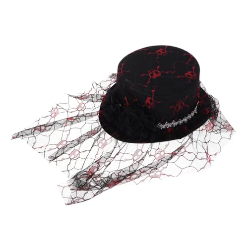 BESPORTBLE Halloween Zylinderhut mit Schleier Kreativer Kostümhut für Partys Elegantes Halloween Accessoire für Cosplay Robustes und Gruselig BESPORTBLE Halloween Zylinderhut mit Schleier Kreativer Kostümhut für Partys Elegantes Halloween Accessoire für Cosplay Robustes und Gruselig von BESPORTBLE