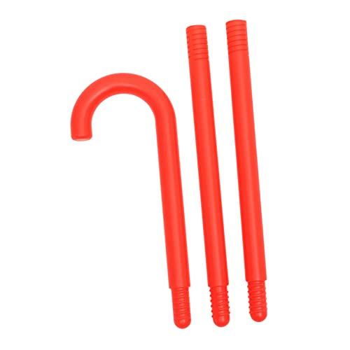 BESPORTBLE Halloween dekorativer Stock Zauberkrückenstock Wanderkleidung Trick Halloween atmosphäre Halloween Party zauberstab Halloween-Accessoires Halloween-Cosplay-Requisiten Plastik rot von BESPORTBLE