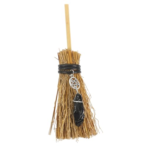 BESPORTBLE Handgefertigter Hexenbesen Anhänger Aus Schwarzem Material Mit Fünfzackigem Stern Dekorativer Garten Und Auto Hängedekoration Für Halloween Und Feste BESPORTBLE Handgefertigter Hexenbesen Anhänger Aus Schwarzem Material Mit Fünfzackigem Stern Dekorativer Garten Und Auto Hängedekoration Für Halloween Und Feste von BESPORTBLE