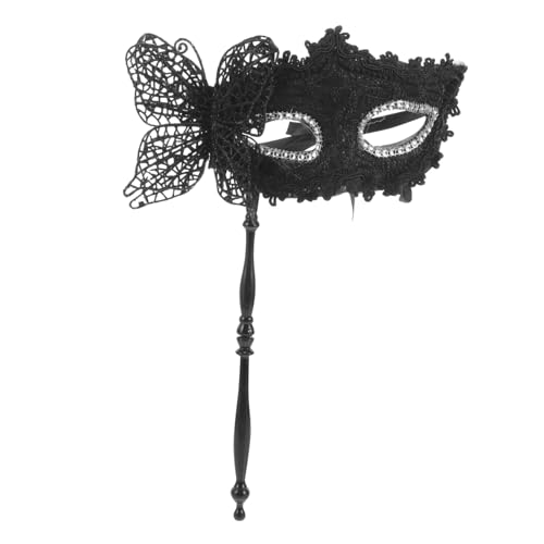 BESPORTBLE Handgehaltene Maskerade Maske mit Stab Venezianisches Cosplay Kostümzubehör für Damen Langlebige Party Bühnenmaske mit Feinem Drachenmuster für Maskenball und Fasching BESPORTBLE Handgehaltene Maskerade Maske mit Stab Venezianisches Cosplay Kostümzubehör für Damen Langlebige Party Bühnenmaske mit Feinem Drachenmuster für Maskenball und Fasching von BESPORTBLE