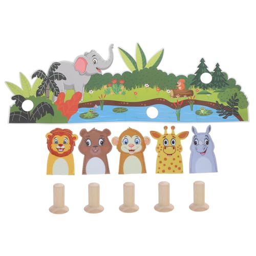 BESPORTBLE Handgemachte Tier Fingerpuppen mit Waldmärchen Hintergrund Mini Filz Handpuppen für Krippenkinder Pädagogisches für Eltern Junge Mädchen Spiele und Familienunterhaltung von BESPORTBLE