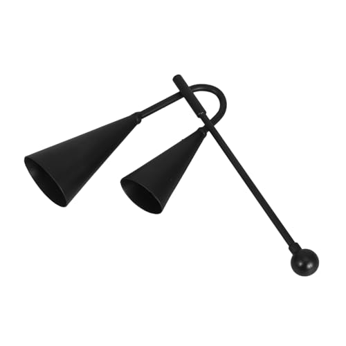 BESPORTBLE Handheld Kuhglocke Doppelklingig mit Schlägel Metalltöne und Resonant Kindgerechtes Design Orff Pädagogik für Frühe Musikförderung für Gruppenunterricht von BESPORTBLE