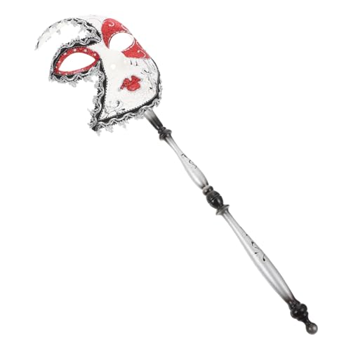 BESPORTBLE Handmaske Lustig Hälfte Maskerade-stick Party Glitzernde Masken Mit Stock Cosplay-halbmasken Maskerademaske Mit Stock Halloween- Maskendekor Maskerade-maske Für Frauen Plastik von BESPORTBLE