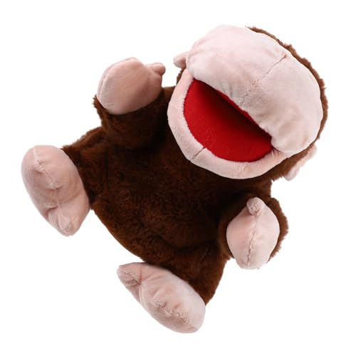 BESPORTBLE Handpuppe AFFE aus Weichem Plüsch mit Beweglichem Mund Interaktives Handspielzeug für Geschichtenerzählen Fördert Fantasie und Hand Auge Koordination für Eltern Junge Mädchen von BESPORTBLE