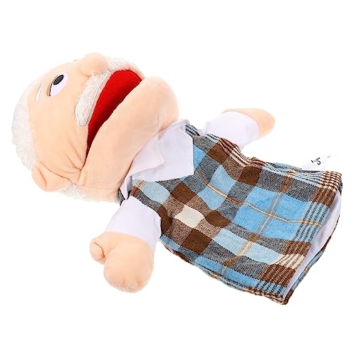 BESPORTBLE Handpuppe Für Erwachsene Lebensnahe Handspielzeug Figur Für Interaktive Geschichten Und Aufführungen Handpuppe Opa von BESPORTBLE