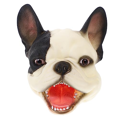 BESPORTBLE Handpuppe Hund Für Erwachsene Lustige Schwarze Und Weiße Bulldogge Handpuppe Puppenspielzeug Für Partys Und Kreative Spiele von BESPORTBLE