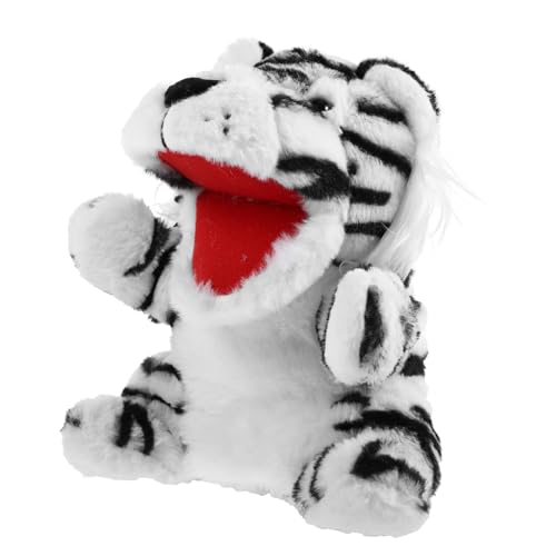 BESPORTBLE Handpuppe Tiger Aus Plüsch Interaktive Tier Handpuppe Für Geschichten Und Rollenspiele Für Eltern Niedliches Cartoon Design von BESPORTBLE