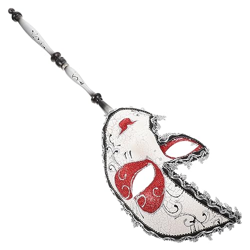 BESPORTBLE Handstangenmaske Maskerade-Stick Cosplay-Halbmasken Halloween- Hälfte glitzernde Masken mit Stock Party Gesichtsmaskerade Maske, Kostüm, Maskerade Plastik von BESPORTBLE