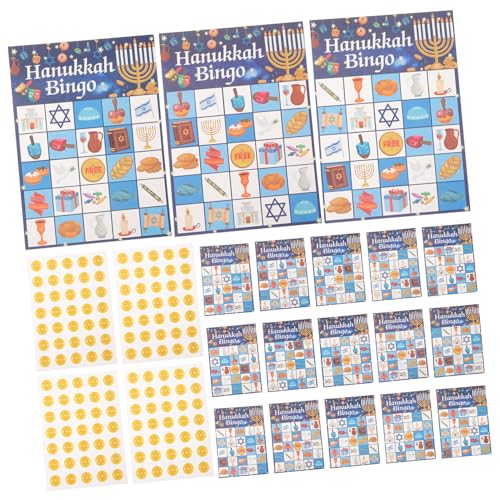 BESPORTBLE Hanukkah Bingo Spielkartenset Party Spielkarten Kreatives Chanukka Spiel Zubehör Für Familien Feiern Und Schulaktivitäten von BESPORTBLE