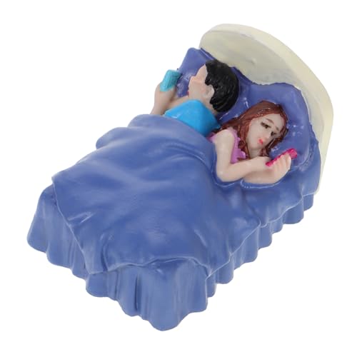 BESPORTBLE Harz Bett Modell Schlafenszeit Ornament Zur Tischdekoration Realistische Figuren Für Erwachsene Zur Verbesserung Der Kommunikation Und Stärkung von BESPORTBLE