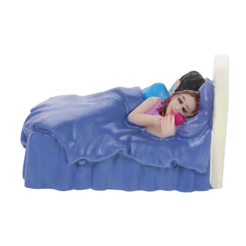 BESPORTBLE Harz Im Bett Liegend Figur Suchtpräventives Ornamentmodell Für Mikro Landschaftsdekoration Emotionale Verbindung Und Stressbewältigung Für Therapiesitzungen von BESPORTBLE