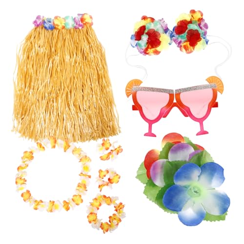 BESPORTBLE Hawaii Blumen Girlande Haarspange Tropische Sommer Party Dekoration Teiliges Grasrock Für Damen Und Mädchen Für Luau Outfits BESPORTBLE Hawaii Blumen Girlande Haarspange Tropische Sommer Party Dekoration Teiliges Grasrock Für Damen Und Mädchen Für Luau Outfits von BESPORTBLE