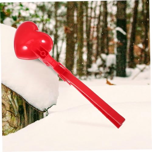 BESPORTBLE Herzförmige Schneeballzange mit Flexiblem Griff Kinderfreundliches Outdoor für Schnellen und Reisball Clip Sicherer Schneeballformer für mit Familie und Kindern von BESPORTBLE