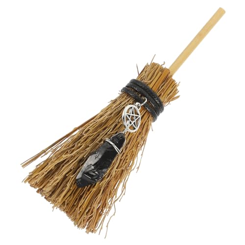 BESPORTBLE Hexenbesen Anhänger DIY Schmuckanhänger Für Halloween Deko Puppenhausdekor Mit Fünfzackigem Stern Und Schwarzem Design Für Bastelprojekte Und Kreative Gestaltung von BESPORTBLE