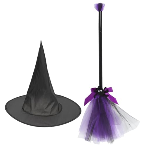 BESPORTBLE Hexenhut und Besen Halloween Kostüm Hexe Cosplay Zubehör aus Strapazierfähigem Oxford Leicht und Langlebig für Halloween Partys und Zauberer Verkleidungen BESPORTBLE Hexenhut und Besen Halloween Kostüm Hexe Cosplay Zubehör aus Strapazierfähigem Oxford Leicht und Langlebig für Halloween Partys und Zauberer Verkleidungen von BESPORTBLE