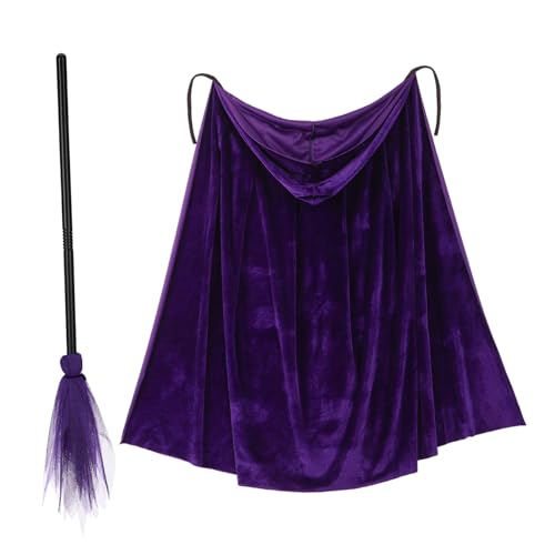 BESPORTBLE Hexenkostüm Mit Besen Und Cape Für Halloween Party Dekoration Und Cosplay Kostüm Party Besen Requisite Und Halloween Partyzubehör BESPORTBLE Hexenkostüm Mit Besen Und Cape Für Halloween Party Dekoration Und Cosplay Kostüm Party Besen Requisite Und Halloween Partyzubehör von BESPORTBLE