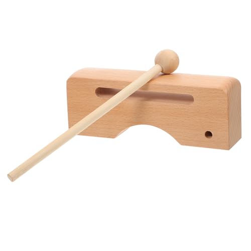 BESPORTBLE Hölzerner Musik rhythmusblock für Doppeltöne Percussion Instrument Pädagogisches Musikinstrument Kreativität Konzentration und Stimmwahrnehmung Kindgerecht Holzfarbe von BESPORTBLE
