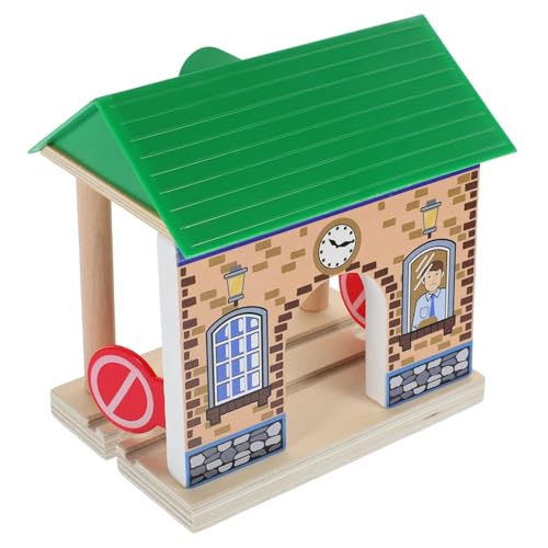 BESPORTBLE Hölzernes Bahnhofszubehör Für DIY Bahnhofspielzeug Kreative Szenen Für Holzzugspiele Für Kleine Eisenbahnfans Und Kreative Spielstunden von BESPORTBLE