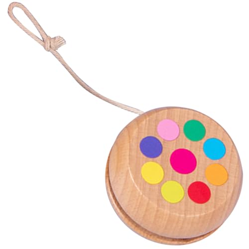 BESPORTBLE Hölzernes Yo Yo für Lustiges Fingerballspiel Holzspielzeug für Draußen Fördert Hand Augen Koordination und Bewegung Cartoon Design für Mädchen von BESPORTBLE