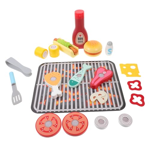 BESPORTBLE Holz BBQ Grill Nachbildung Grillzubehör mit Fleisch Gemüse Sauce Kinderküchenspielzeug für Rollenspiele Fördert Feinmotorik und Farberkennung Leicht zu Reinigen BESPORTBLE Holz BBQ Grill Nachbildung Grillzubehör mit Fleisch Gemüse Sauce Kinderküchenspielzeug für Rollenspiele Fördert Feinmotorik und Farberkennung Leicht zu Reinigen von BESPORTBLE