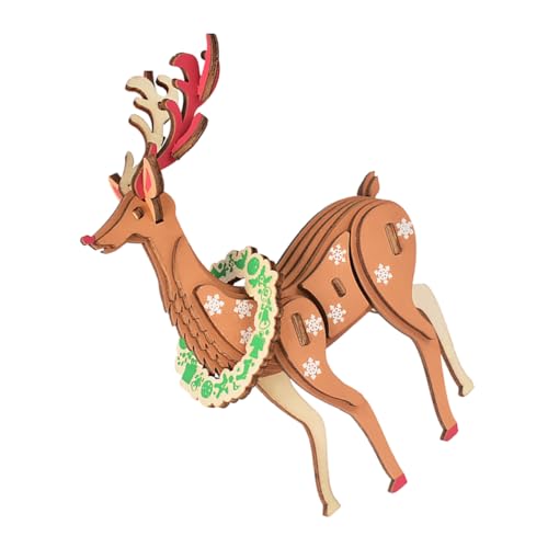 BESPORTBLE Holz Elch Puzzle Anspruchsvolles DIY Puzzle mit Großer Detailgenauigkeit für Familienaktivitäten und Festliche Dekoration BESPORTBLE Holz Elch Puzzle Anspruchsvolles DIY Puzzle mit Großer Detailgenauigkeit für Familienaktivitäten und Festliche Dekoration von BESPORTBLE
