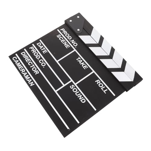 BESPORTBLE Holz Filmklapper mit Schindeldesign Kreatives für Angehende Regisseure Vielseitige Fotografie Requisite und Bildungsressource für Filmprojekte von BESPORTBLE