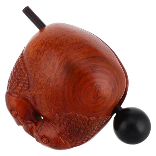 BESPORTBLE Holz Fisch Zen Trommel Dekoratives Instrument zur Meditation Entspannungstool aus Natürlichem Holz für Büro und Zuhause ohne Geschenkbox von BESPORTBLE