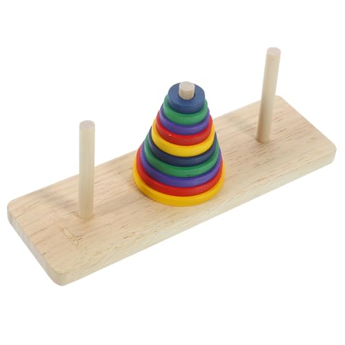 BESPORTBLE Holz Hanoi Puzzle Für Erwachsene Intellektuelles Brettspiel Mit Ringen Lernspielzeug Für DIY Partys Und Familienspiele Fördert Logisches BESPORTBLE Holz Hanoi Puzzle Für Erwachsene Intellektuelles Brettspiel Mit Ringen Lernspielzeug Für DIY Partys Und Familienspiele Fördert Logisches von BESPORTBLE