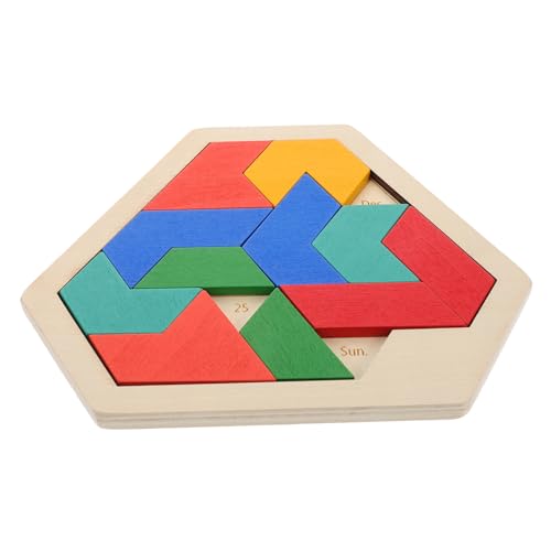 BESPORTBLE Holz Hexagon Puzzle für Geometrisches Tangram Kreativität Logischem und Hand Augen Koordination für Frühkindliche Bildung und Spielspaß BESPORTBLE Holz Hexagon Puzzle für Geometrisches Tangram Kreativität Logischem und Hand Augen Koordination für Frühkindliche Bildung und Spielspaß von BESPORTBLE