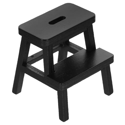 BESPORTBLE Holz Hocker Für Puppenhaus Doppelstöckiger Dekorationshocker Aus Holz Für Wohnzimmerzubehör Und Miniaturzubehör Für Hausdekoration Und Kreatives von BESPORTBLE