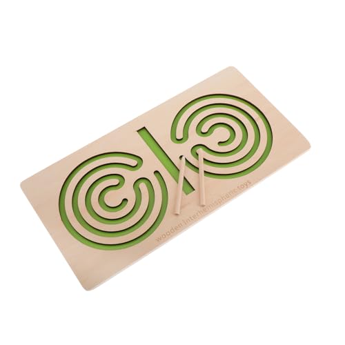 BESPORTBLE Holz Labyrinth Puzzle für Hand Auge Koordinationstraining Motorikspielzeug Kognitiven Entwicklung Lernspielzeug für Vorschulkinder von BESPORTBLE