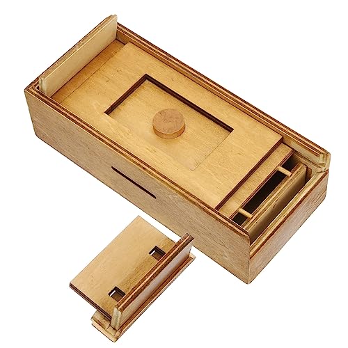 BESPORTBLE Holz Puzzle Box Mit Geheimen Fächern Kreatives Für Erwachsene Mit Versteckten Compartments Fördert Logisches Und Geschicklichkeit von BESPORTBLE
